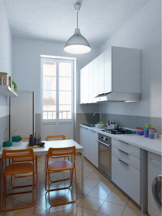 KITCHEN-Vista-1-1-529x705 Apartment for short rent - Trieste %SmartRelooking
